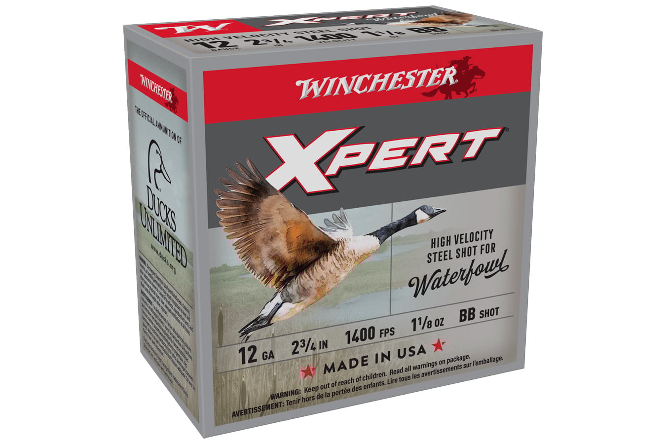 Winchester 12 GA 2 3/4 Inch 1 1/8 oz BB Super X Xpert Steel 25/Box